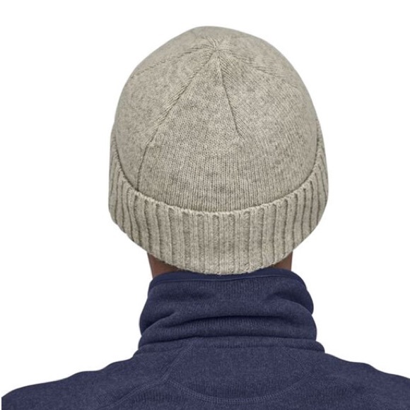 Brand New Patagonia Men's Brodeo Beanie Logo Drifter Grey Recycled Wool & Nylon - Picture 14 of 16